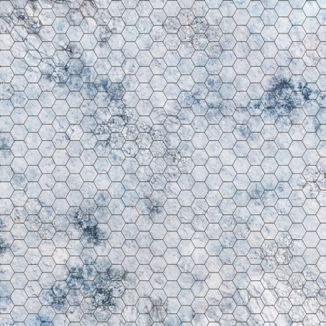 Dry-erase mat - Snow - hexagonal grid