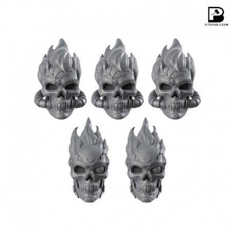 Damned Legion Flaming Skulls (5)