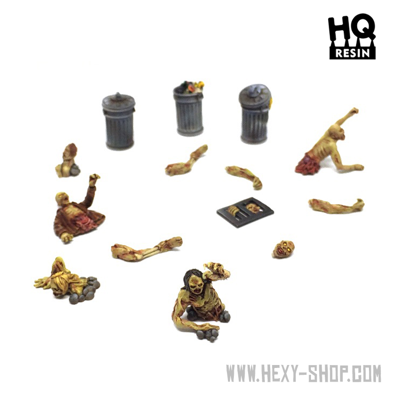 HQ Resin Zombies of Hard City Set 